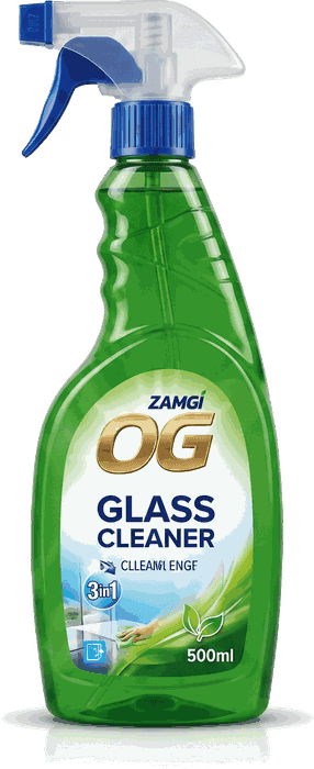 ZAMGI OG Glass Cleaner 3-in-1, 500ml green spray bottle